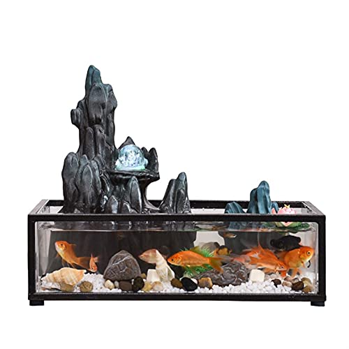 Hong Yi Fei-Shop Fuente de Interior Relajación Interior Fuente Cascada Tabletop Decoración Aquarium Zen Meditación Cascada Interior para el hogar Dormitorio Dormitorio Decoración Fuente Interior