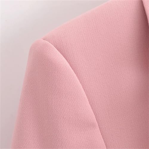 Women's Casual Solid Single Button Slim Blazer Jacket Lapel Pocket Long Sleeve Suit Coat 5