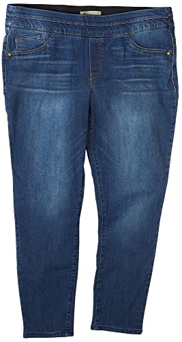 Democracy Womens 27 in. Ab-Tech Pull-On Jeans 6 Blue