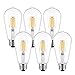Dimmable Edison LED Bulb, Soft Warm White 2700K, Kohree 6W Vintage LED Filament Light Bulb, 60W Incandescent Equivalent, E26 Medium Base Lamp for Restaurant,Home,Reading Room, 6-Pack(NOT Daylight)