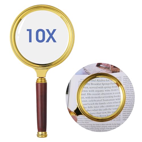 cobee Loupe de lecture x10 - Loupe de poche pour apprendre les personnes âgées - Lecture de livres de journaux - Observation des insectes et des loisirs