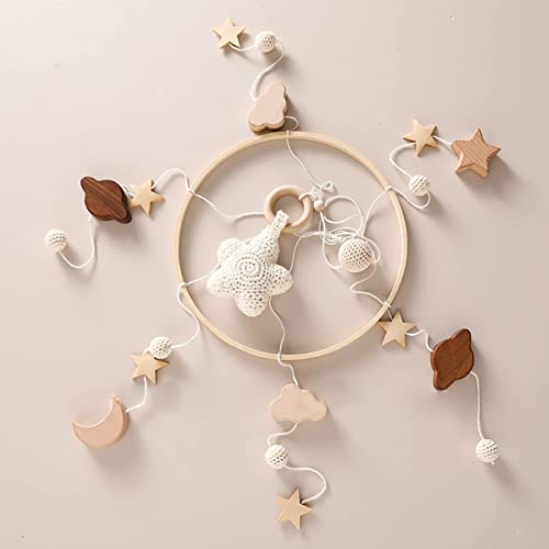 Berço - Brinquedos suspensão cama bebê neutro | Decoração quarto infantil Nuvens brinquedo Sinos ven