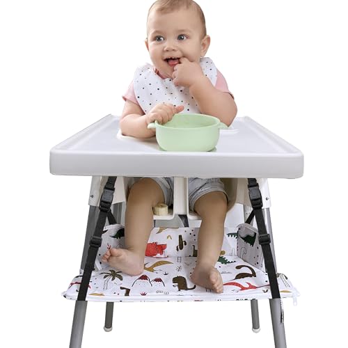 Image of Highchair Footrest for IKEA Antilop, Height Adjustable High Chair Foot Rest, Nylon Cushion Highchair Footrest with PP Board, Suitable Footstool with Rounded Corners