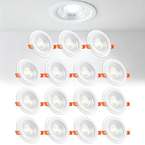 Spot encastré DEL 9W rond ultra fin panneau verre 12,7 cm découpe 100mm AC85-265V