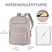 VANKEAN 17.3 Inch Laptop Backpack for Women Work Laptop Bag Fashion with USB Port, Waterproof Backpacks Stylish Travel Bags Casual Daypacks for College, Business, Light Dusty Pink