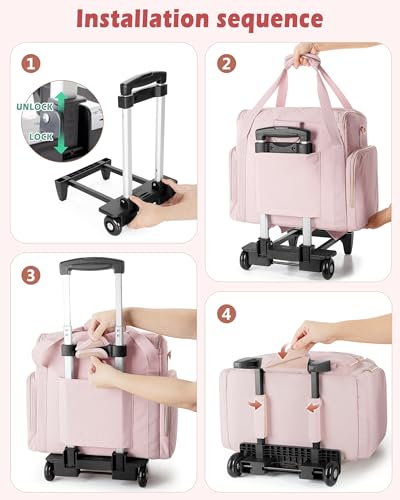 Marscamd Rolling Teacher Bag with Trolley