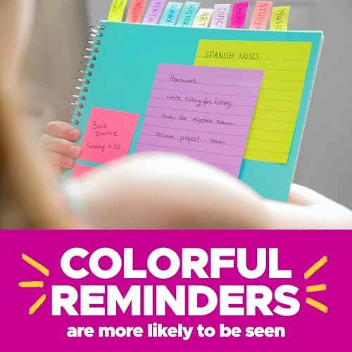 Image of Post-It Super Sticky Notes Multi-Size Supernova Neons 2 Pack (2 x 15 Pads, 45 Sheets Each = 30 Pads, 1350 Sheets) Sticky Notes for Walls, Doors, Windows and Planners at Home and Office