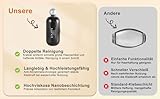 EPERSU 2 in 1 Wiederverwendbarer Gel-Fusselroller, Tierhaarentferner, Tragbarer Reise Fusselrasierer, Klebriger Fusselrolle Abwaschbar (Schwarz)