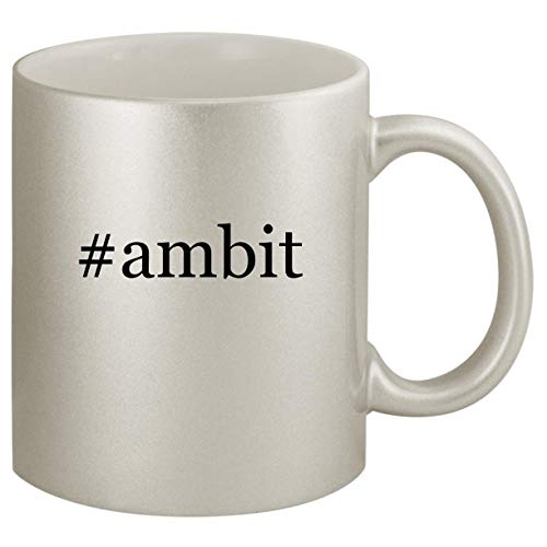 #ambit - Ceramic Hashtag 11oz Silver Coffee Mug, Silver