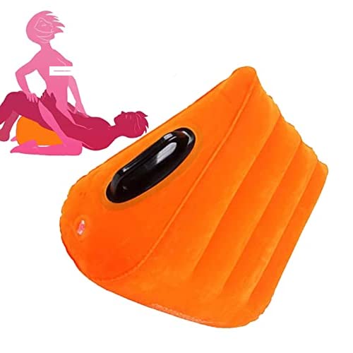 EKHOU Oreiller de Voyage Familial, Facile à Transporter, Oreiller Gonflable Gonflable et dégonflé Orange à Tout Moment Cover