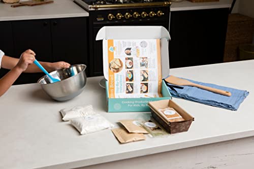 The Step Stool Chef Cooking Kits for Kids - Cinnamon Ribbon Bread | DIY Real Cooking Set for Kids Baking Kit, Easy to Follow Recipe and Pre-Measured Ingredients Included for Children - Thumbnail 5