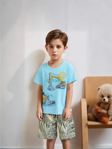 Image of AIWUHE Toddler T Shirts Cotton Summer Tshirts Boys Girls Short Sleeve Tee Tops Casual Graphic Clothes Crew Neck Shirts 2-6Y