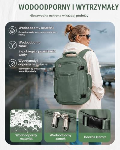 BJLFS Torba Kabinowa 40x30x20 Plecak Próżniowy z Pompką Wizzair Ryanair Bagaż Podręczny 40 x 20 x 25 Plecak Podróżny 40x30x20 Samolot Easyjet Cabin Bag 45x36x20 Wodoodporna Torba na Laptopa