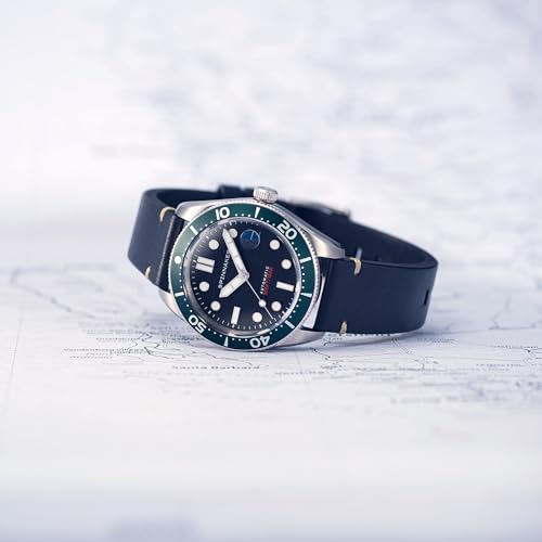 Image of Spinnaker Croft Men's Automatic Dive Watch - Seiko NH35 Movement, 40mm Stainless Steel Case, Water Resistant 150m, Stainless Steel or Leather Strap, SP-510