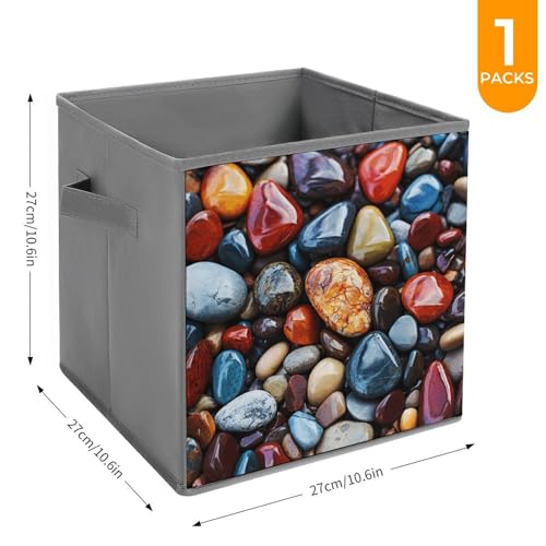 Bacs de rangement pour vêtements pliables imprimé hippie cube de rangement avec poignée - 3