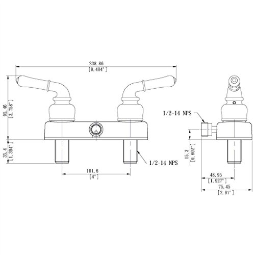 Howplum Rv/Mobile Home Shower Valve With Hand-Held Shower, Brushed Nickel #TOP3