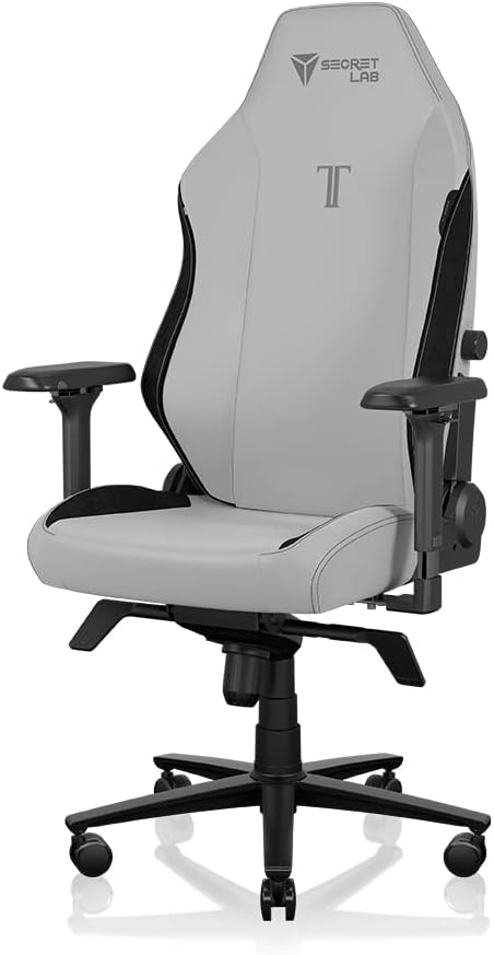 Secretlab Titan Evo Ash Gaming Chair - Reclining, Ergonomic & Heavy Duty Computer Chair with 4D Armrests, Magnetic Head Pillow & Lumbar Support - Big and Tall Up to 395 lbs - Gray - Leatherette