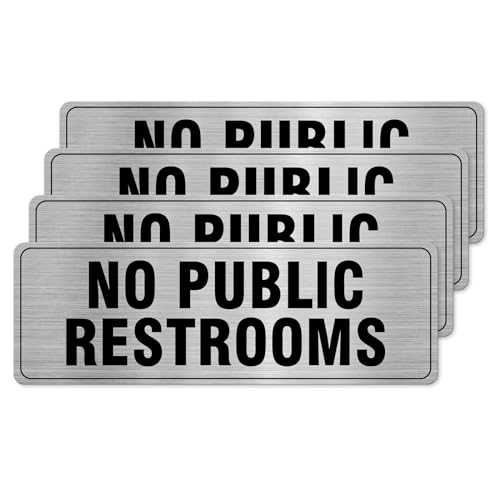 Panneau No Public Restroom aluminium pour interdire l'accès aux sanitaires