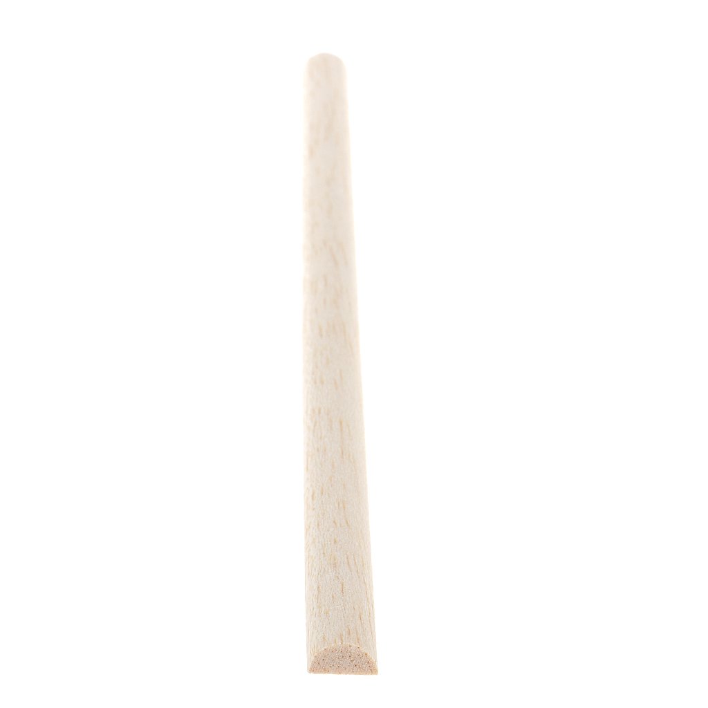 10 Set 10 Stück Holz unlackiertes Holz Handwerk Halbrund Stick Dübel Stange 11 mm