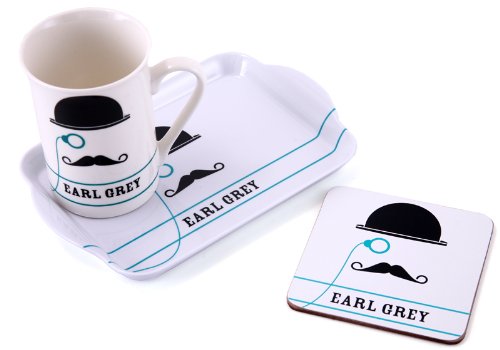 Creative Tops Grey Earl - Time For Tea - Mug Coaster & Tray Gift Set