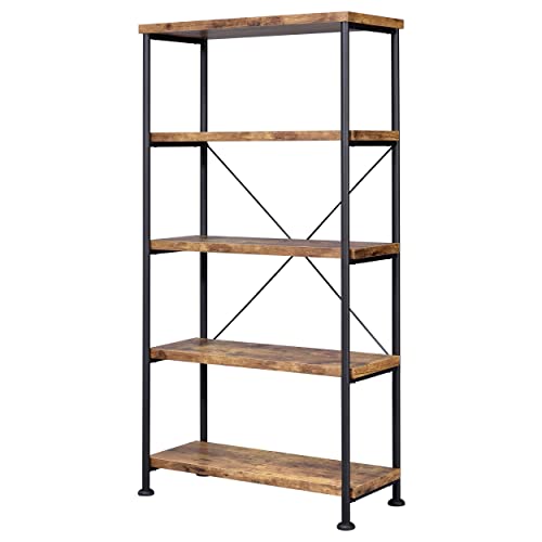 Coaster Home Furnishings Bookcase, Antique Nutmeg And Black #TOP4