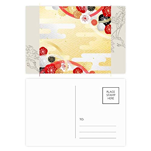 Carte postale de fleur Sakura pour dire merci avec ce lot de 20 motifs japonais