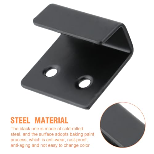 Image of 10 pcs Tile Wall Hangers, Stainless Steel U-Shaped Wall Brackets with 20 Screws+20 Expansion Tubes+1 Storage Bag, Billboard Holder Brackets for Mirrors, Picture Frame(Black)