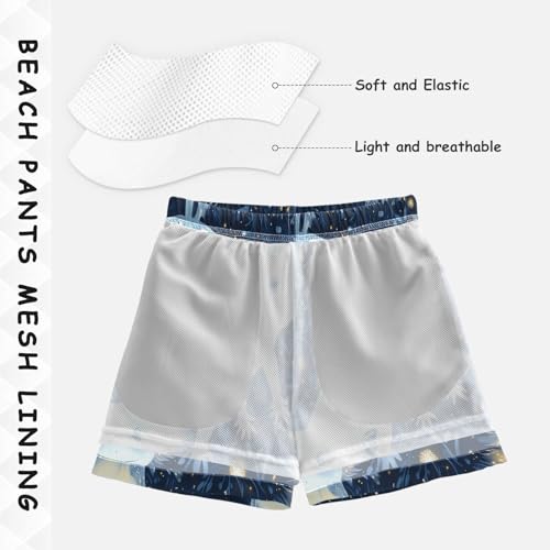 Boy Swim Trunks Glowing Axolotls in Night Quick Dry Bathing Suit Swimsuit Toddler Beach Board Shorts3