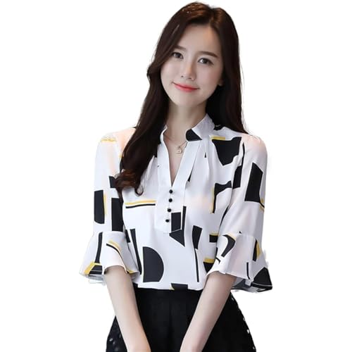 Image of ROYALICA Women Tops Womens Regular Fit Striped White Colour Cotton Blend Casual Shirt