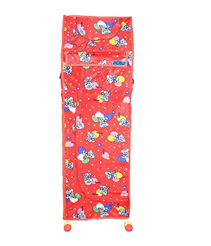 Image of Multipurpose 6 Shelve Baby Wardrobe (Red)