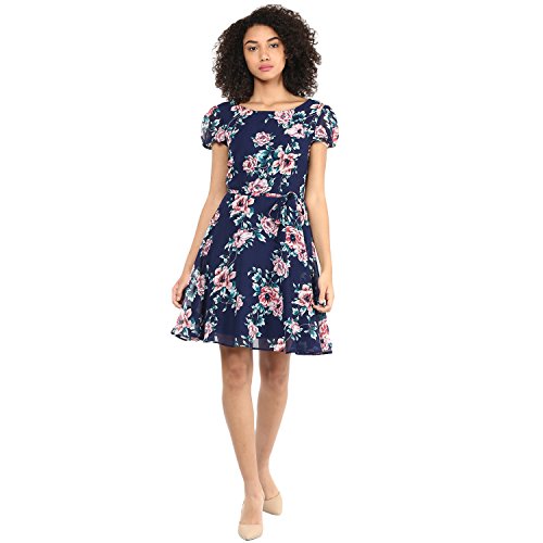 Image of Harpa Round Neck Printed Dresses