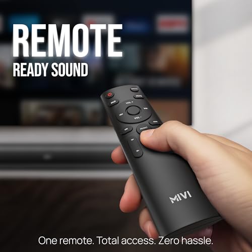 Image of Mivi Hip Hop 500 Soundbar [New Launch], 120 Watts, 2.2 Channel, HDMI, Bluetooth v5.3, AUX, USB, Remote Control, Made in India with Dual Built-in Subwoofers and Speakers