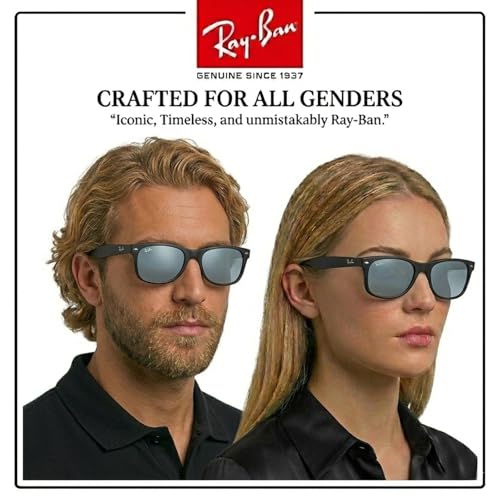 Image of Ray-Ban RB2132 NEW WAYFARER FLASH Square Shaped Sunglasses for Men & Women with Official RAYBAN Eyewear Kit