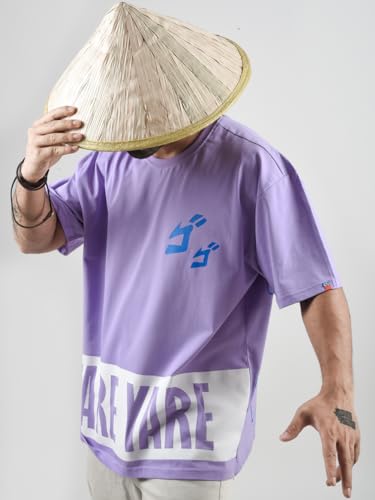 Image of ComicSense.xyz Unisex Anime Oversized T Shirts for Men and Women, Yare Printed 180 GSM Anime Drop Shoulder Tshirt