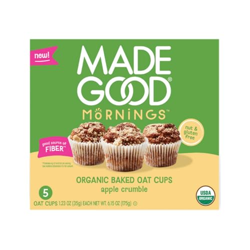 MADEGOOD Organic Apple Crumble Oat Cups 5ct, 1.23 OZ image 2