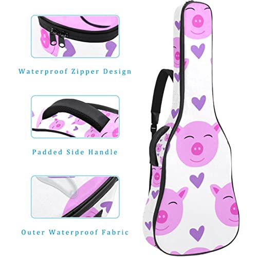 Smiling Pigs Housse de guitare étanche en tissu Oxford avec bandoulière réglable - Les Beatles, Paul McCartney, John Lennon, RIngo Starr, George Harrison Smiling Pigs Housse de guitare étanche en tissu Oxford avec bandoulière réglable – Image 5