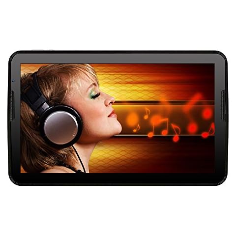 Azpen A1048 10.6" Quad Core Android Tablet 8GB HD IPS Display Bluetooth Extended Battery Dual Phone Jacks Dual Front HD Speakers Cover