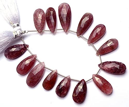 Quartz fraise naturel LKBEADS en perles briolettes pour concevoir un cadeau d'anniversaire unique