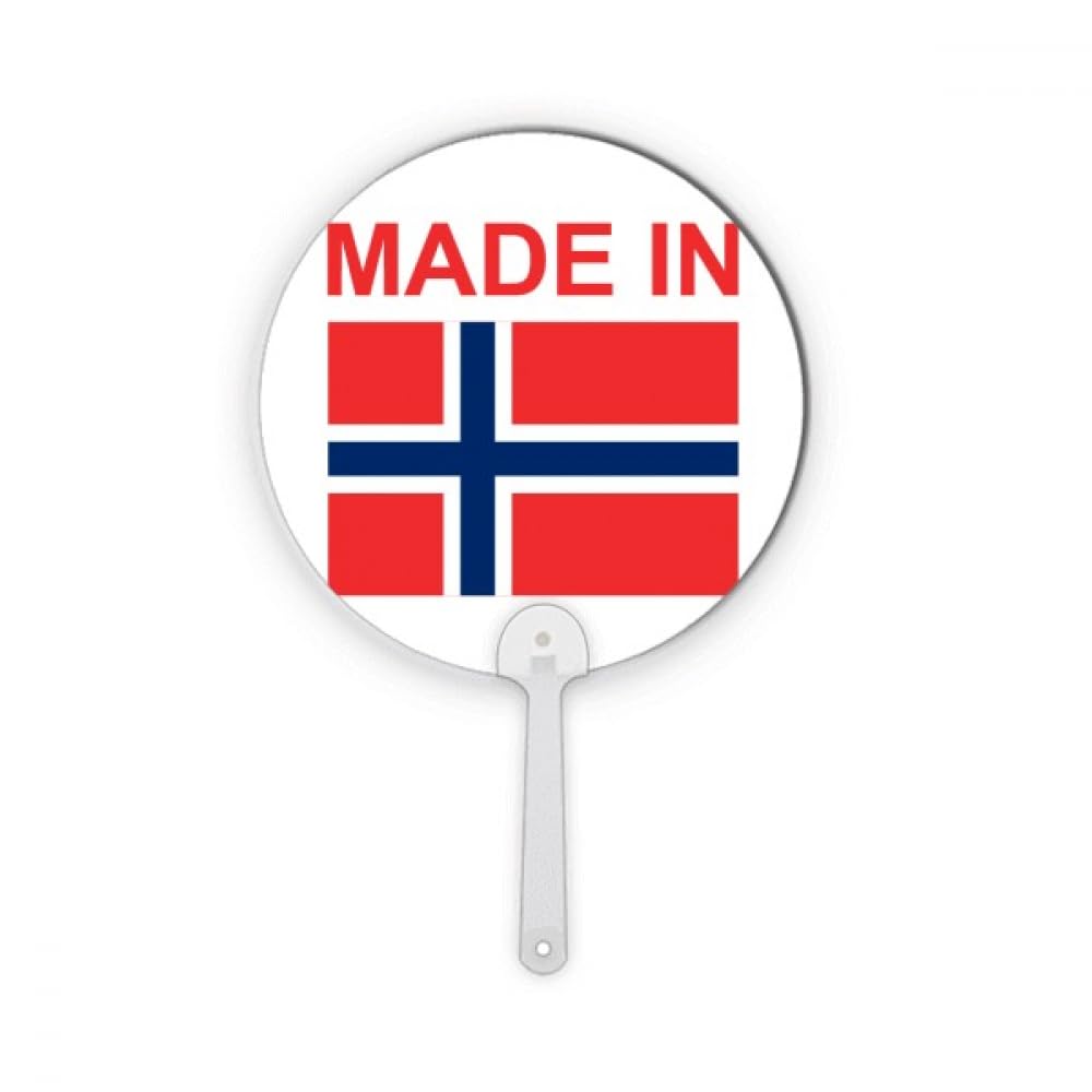 Éventail rond plastique thématique Norvège décoration artisanale pays