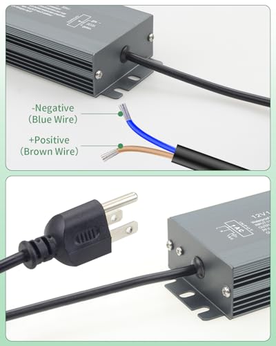 Image of 100W 110-240V to 12V 8.3A LED Driver - Extra Long 10.8FT 110V to 12V Converter with Plug - Constant Voltage Output - Waterproof for LED Light String