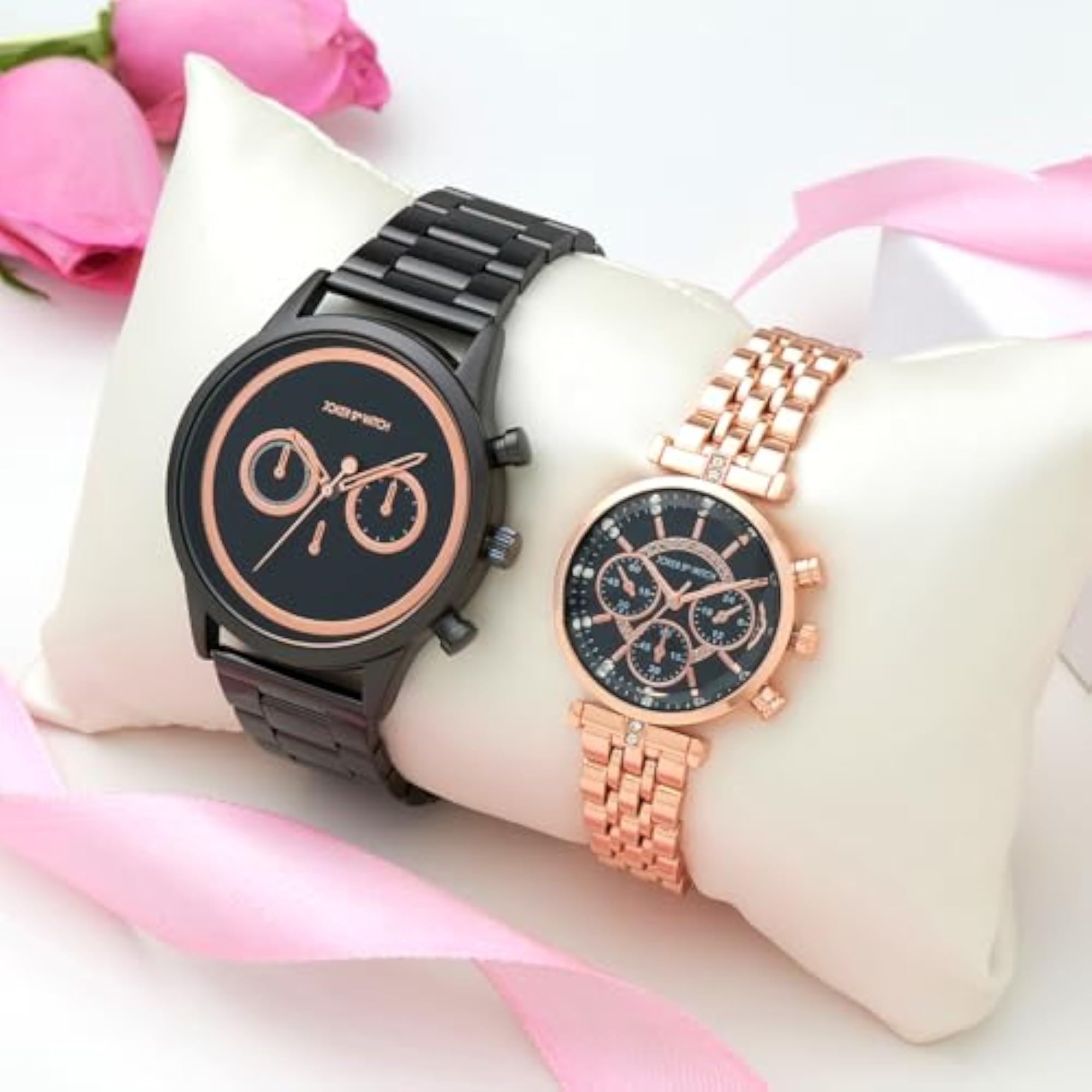 Julian & Lily Couple Watches Set, Elegant Gift