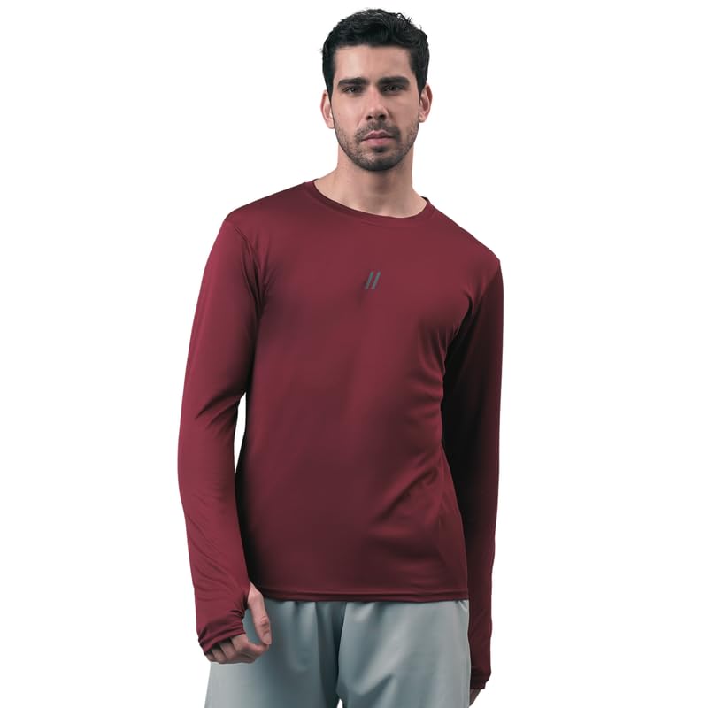 ATICX Men’s Slim Fit Polyester Full Sleeve T Shirt - Training Tee with Thumb Hole Glove for Gym, Cycling, Running-picture-16