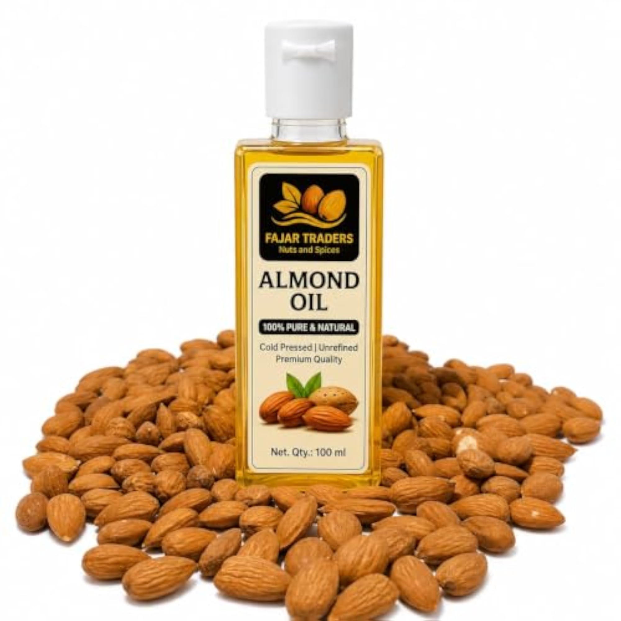 Pure Almond Oil, Cold Pressed, 100ml