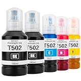 Replacement for Epson 502 Ink Refill Bottles for ET-3760 ET2760 ET2750 ET-4760 ET-2850 ET-15000 ST-4000 ST-2000 ET-3710 ET-3850 ET-3750 ET-4850 ET4750 ET2700 ST3000 ET3700 Printer(2BK C M Y)