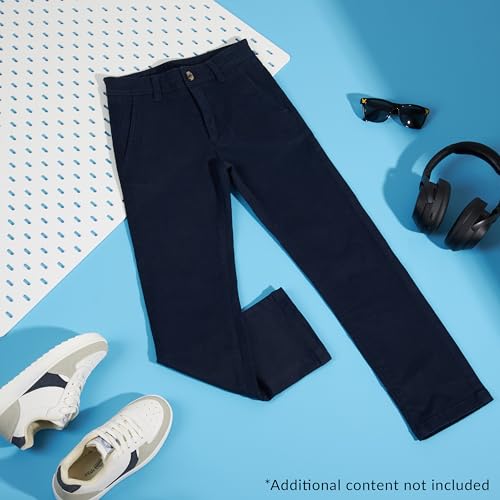 Boys Chino Trousers with Front and Back Pockets, Adjustable Waist2