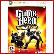 Guitar Hero World Tour Xbox 360 jeu vidéo musical d'occasion avec guitare