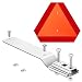 Yaocom 1 Set Slow Moving Vehicle Sign with Mounting Bracket, 14 x 16 Inch Aluminum Triangle SMV Warning Reflective Sign, up to 7 Years Outdoor Use for Tractor, Golf Cart, ATV, UTV