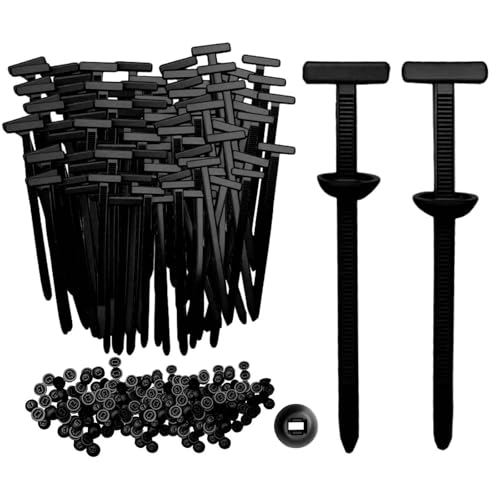 Nylon Universal Cable Tie Buckle, Heavy Duty Self-Locking Nylon Zip Ties Holder, Multipurpose Plastic Cable Ties, UV Resistant Black Zip Tie Wraps for Home, Office, Garden, Car Daily Repair (150PCS)