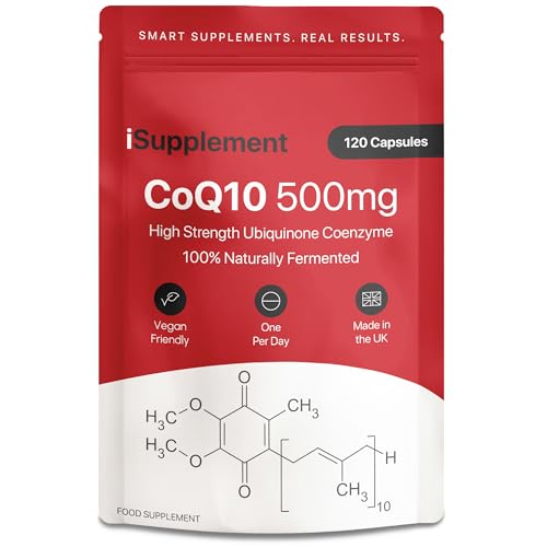 CoQ10 Supplement High Strength 500mg - Q10 Coenzyme by iSupplement |120 One-Per-Day Capsules (4-Month Supply)