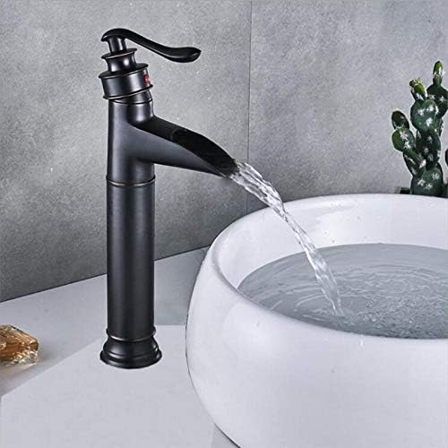 Mitigeur de lavabo cascade nickel vintage robinet de salle de bain